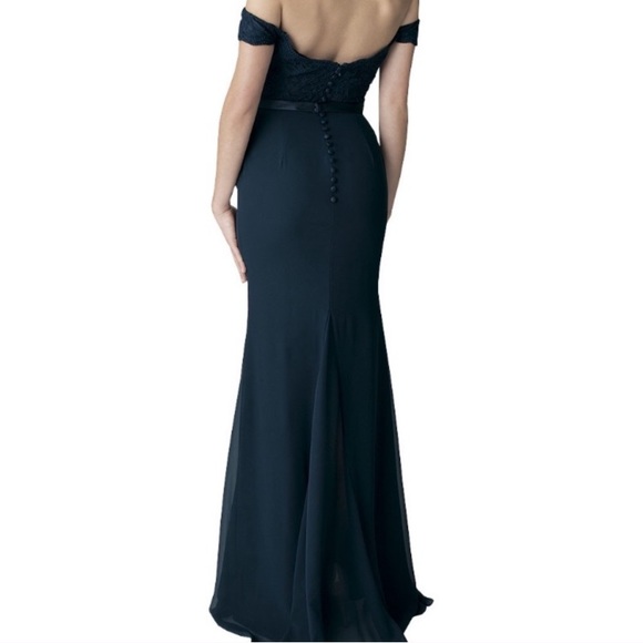 Bill Levkoff bridesmaid dress wine